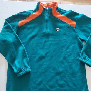 MIAMI DOLPHINS QUARTER ZIP SWEATSHIRT